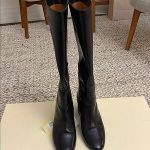 Sezane Theodora Boots Glossy Black - Size 5